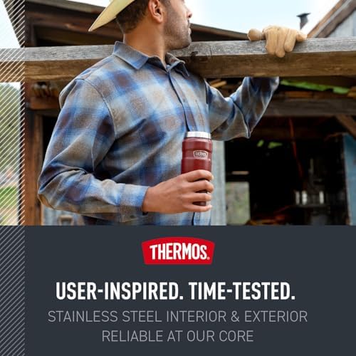 THERMOS Stainless King Stainless Steel Tumbler, 16oz, Army Green