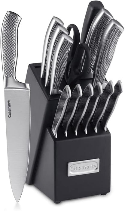 CUISINART Block Knife Set, Lightweight, Stainless Steel, Durable & Dishwasher