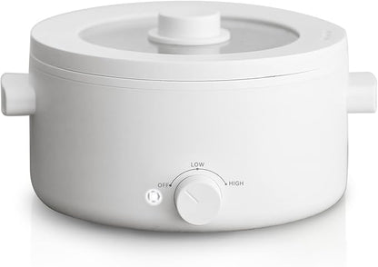 Hot Pot Electric, 2L Ceramic Glaze Non-Stick Pan, Portable Hot Pot