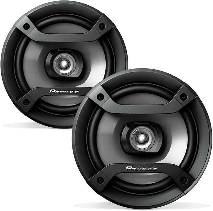 Pioneer F-Series TS-F1634R 6.5” 2-Way Speakers (Pair) – 200W Max, Balanced Sound + Smooth Treble, Great Stock Replacement, High-Efficiency Speaker Designed for OEM Power