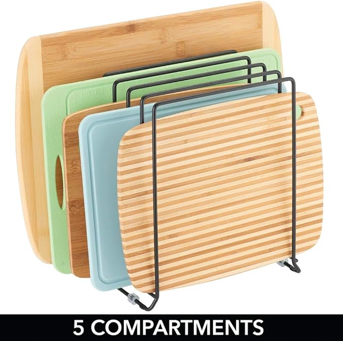 mDesign Pot Lid and Pan Rack — Metal Wire Rack