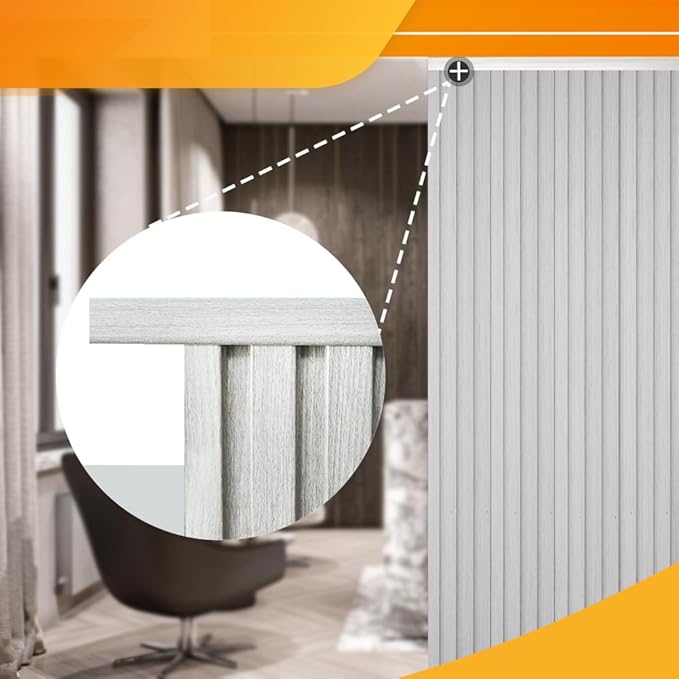 OUZUGIE 8-Pack 57 Inches, WPC Slat Wall Panel Trim, Corner Guard