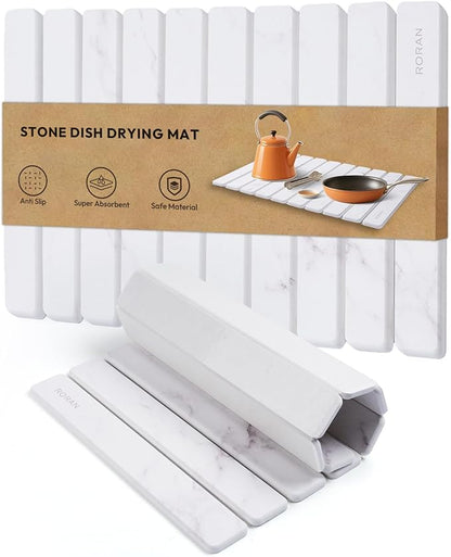 Stone Drying Mat for Kitchen Counter, Drying Matt Kitchen Counter, Stone Dish