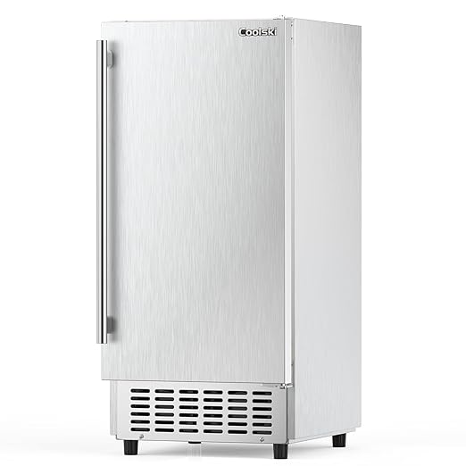 Coolski Commercial Under Counter Ice Maker Machine 80 Lbs/Day, Stainless Steel