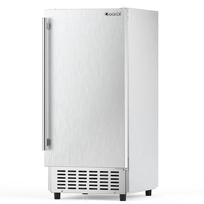 Coolski Commercial Under Counter Ice Maker Machine 80 Lbs/Day, Stainless Steel