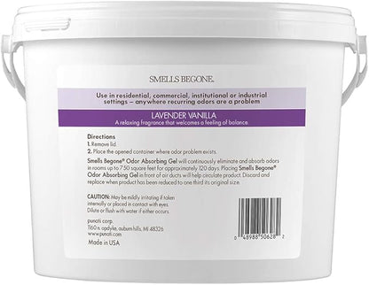 SMELLS BEGONE 1-Gallon Gel Odor Eliminator – High-Capacity, Long-Lasting