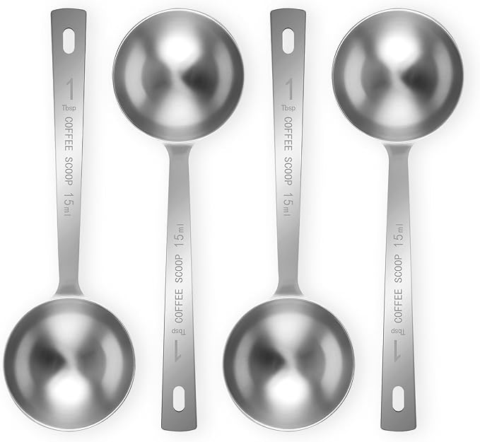 Flezoo 4Pcs Coffee Scoop Spoon