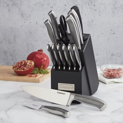 CUISINART Block Knife Set, Lightweight, Stainless Steel, Durable & Dishwasher