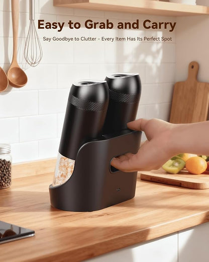 WONMAKE Gravity Electric Salt and Pepper Grinder Set