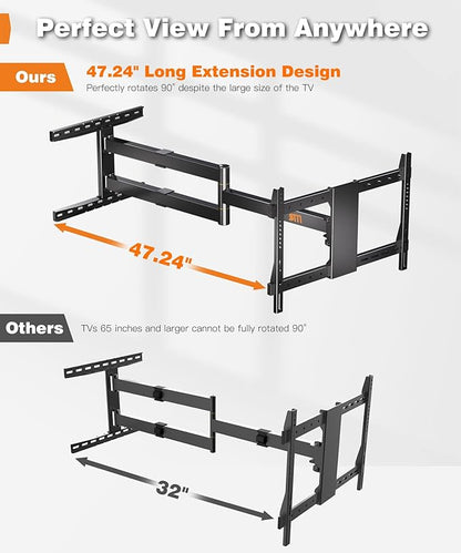 47” Extra Long Arm TV Wall Mount