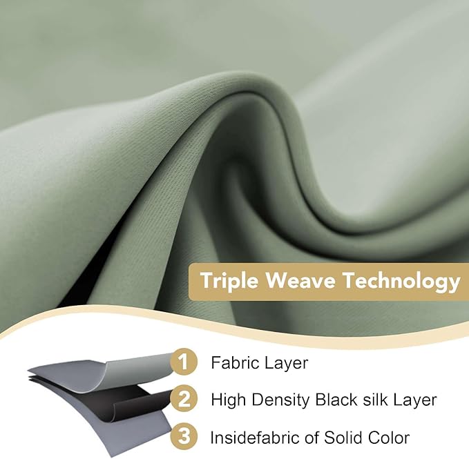 H.VERSAILTEX Thermal Insulated Blackout Window Panels Microfiber