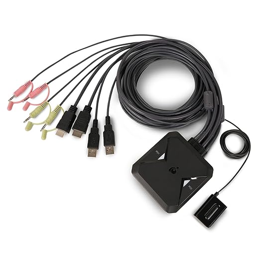 IOGEAR 2-Port 4K USB HDMI Cable KVM Switch