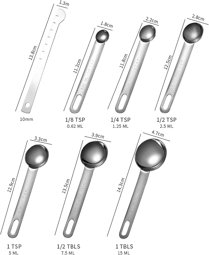 Tablespoon Measuring Spoons Set, Stainless Steel Measuring Spoons