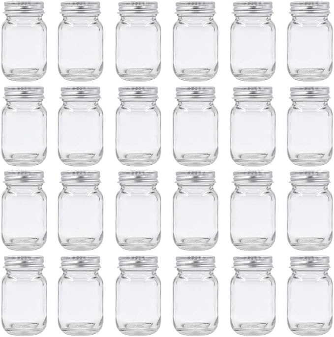 U Pack 2oz Mason Jar with Silver Lid