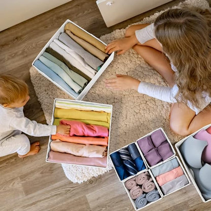 Criusia Drawer Organizer Clothes, 24 Pack Dresser Organizer Bins