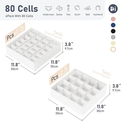 Joyoldelf Drawer Organizer 4 Pack