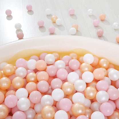 Realhaha Ball Pit Balls 50 100 200 500 Play Balls Plastic Balls for Baby Girls Toddlers Kids Play Tent Pool Playhouse Playpen Party Decoration