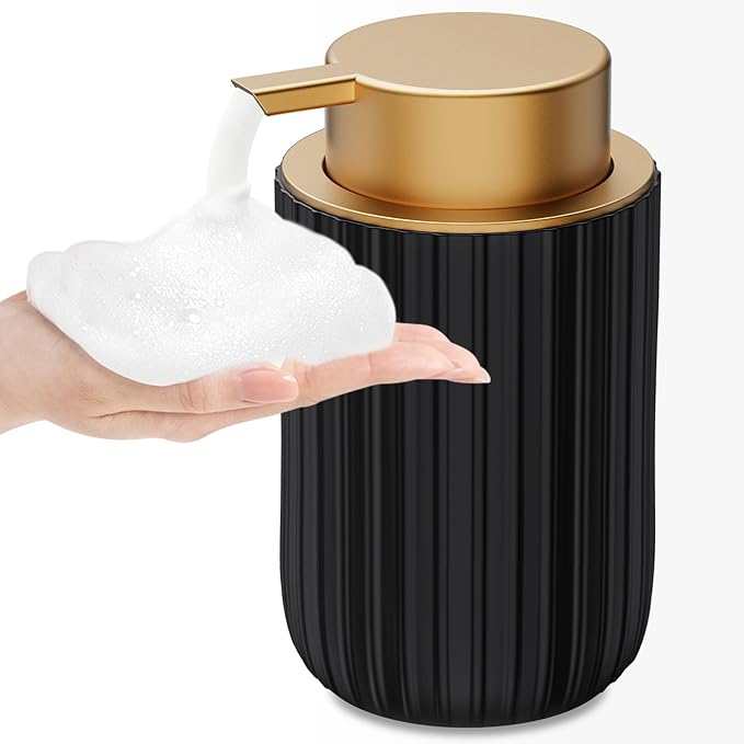 Ceramic Foaming Soap Dispenser, 12 oz Bathroom Foam Hand Soap Dispenser