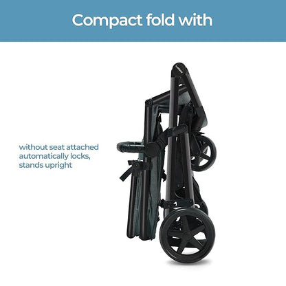 Mompush Baby Stroller, Convertible 2-in-1, Infant Car Seat Compatible, Includes Adapter - Sturdy Full-Size Infant Stroller for Family Adventures