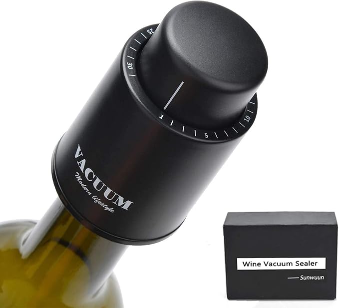 [2 PACK] Wine Bottle Stoppers,Real Vacuum Stoppers,Reusable Wine Preserver,Wine Corks Keep Fresh,Best Christmas and Birthday Gifts for Wine Lovers.
