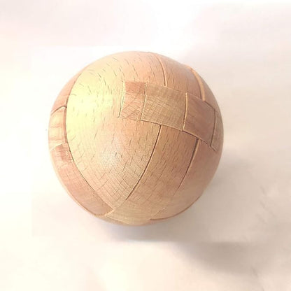 AHYUAN Handmade Wooden Puzzle Magic Ball Brain Teasers Toy Intelligence IQ Games 3D Sphere Puzzles for Children and Adults (2.36 x 2.36 x 2.36 in)