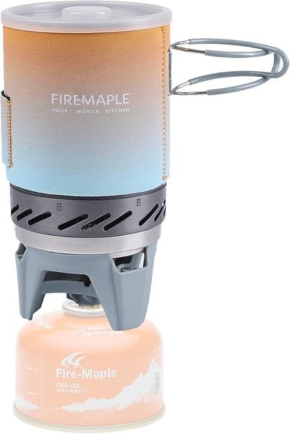 Fire-Maple "Fixed Star 1" Personal Cooking System | Pot/Jet Burner Stove System with Electric Ignition | Ideal for Hiking, Camping, Backpacking, Fishing, Hunting Trips and Emergency Use Multi