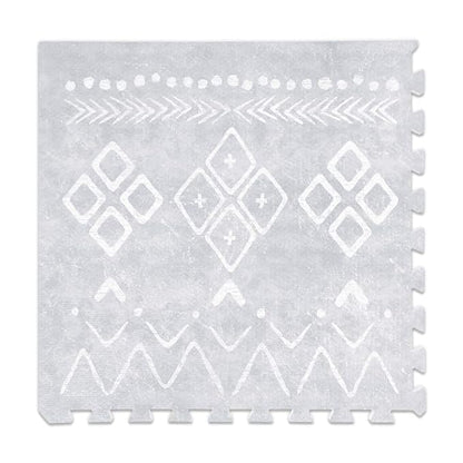 Lillefolk Baby Play Mat for Floor – 6x6ft Gray | Soft Non Toxic Premium EVA Foam Tiles for Tummy Time, Crawling & Playroom – Waterproof for Hard Floors Mat for Babies & Toddlers (9 Tiles)