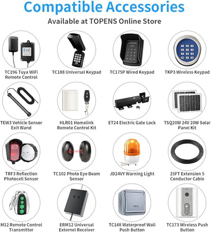 TOPENS A8132 Dual Swing Gate Opener Heavy Duty Automatic Gate Motor