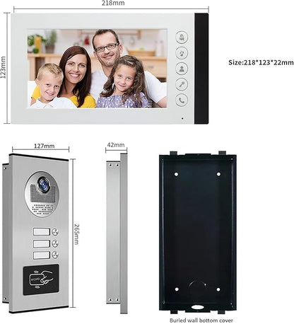ANJIELO SMART Wired Video Multifamily Apartment Intercom System,
