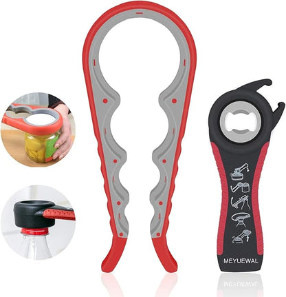 Jar Opener, 5 in 1 Multi Function Can Opener Bottle Opener Kit
