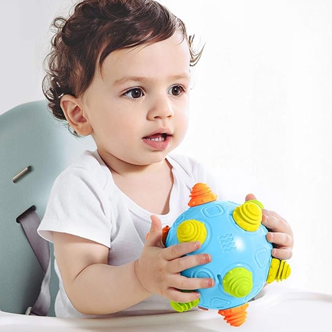 Baby Music Shake Dancing Ball Toy, BPA Free Bouncing Sensory Developmental Ball for Boys and Girls