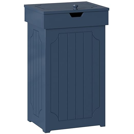Function Home Trash Can Cabinet, 13 Gallon Kitchen Garbage Can, Wood Recycling