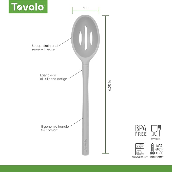 Tovolo Flex Core Silicone Slotted Deep Spoon
