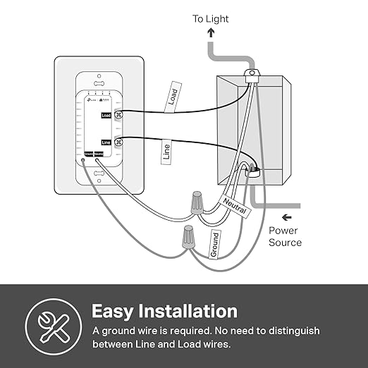 Kasa Smart Light Switch HS200P3, Single Pole, Needs Neutral Wire, 2.4GHz Wi-Fi