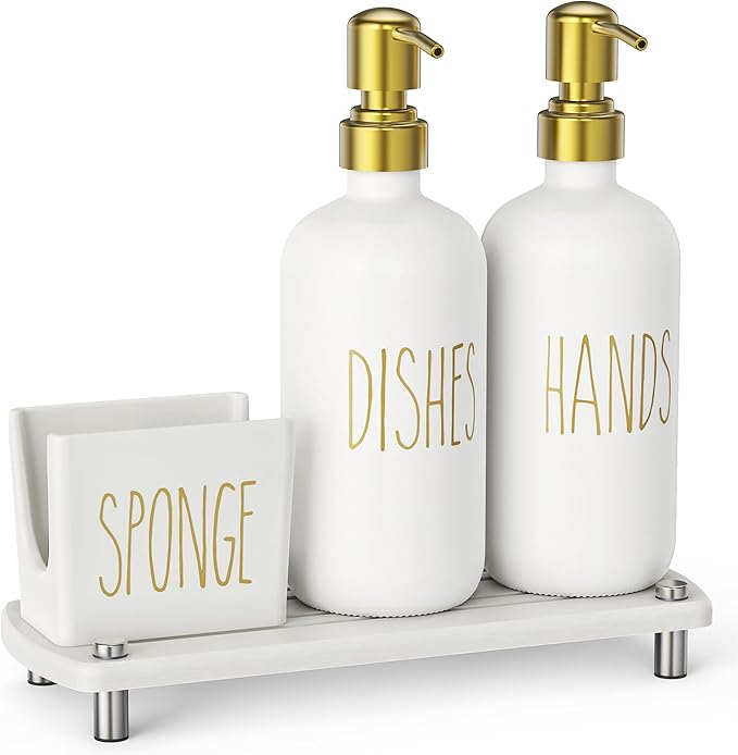 Cisily Kitchen Soap Dispenser Set Comes