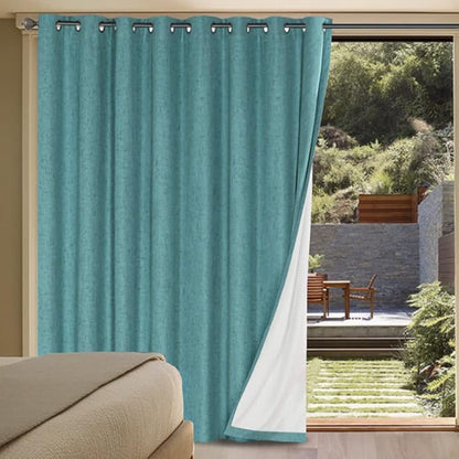 H.VERSAILTEX Linen Blackout Curtains Durable Thick Textured Linen Look 100%