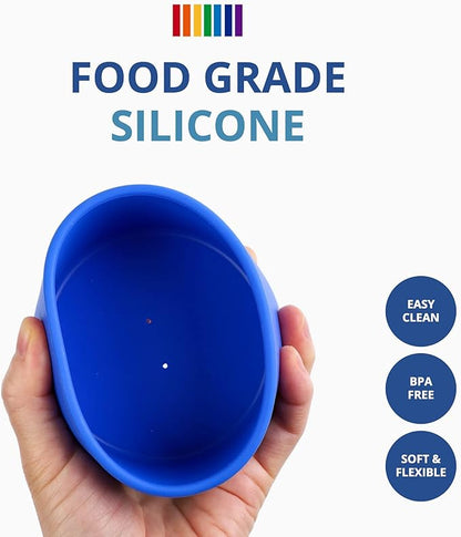 BLUE GINKGO Silicone Stacking Cups – Nesting & Sensory Stacking Toy for Toddlers | Open-Ended Montessori Toy with 5 Cups (Vibrant Colors)