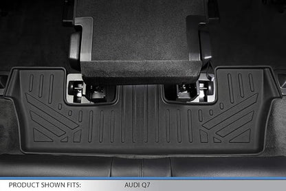 MAXLINER Custom Fit Floor Mats 3 Rows and Cargo Liner Behind 3rd Row Set Compatible with 2017-2025 Audi Q7 / SQ7