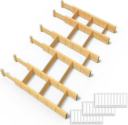 SpaceAid Bamboo Drawer Dividers