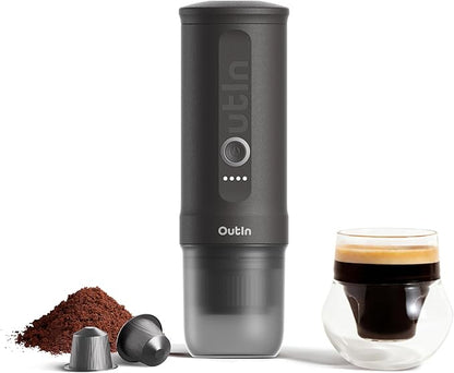 OutIn Nano Portable Electric Espresso Machine, Travel Coffee Maker