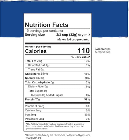Mountain House Diced Beef | Freeze Dried Survival & Emergency Food | #10 Can | Gluten-Free, 30122