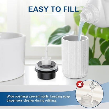 Ceramic Foaming Soap Dispenser, 12 oz Bathroom Foam Hand Soap Dispenser