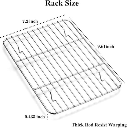 Wildone Baking Sheet with Rack Set, Stainless Steel Cookie Pan baking Tray with