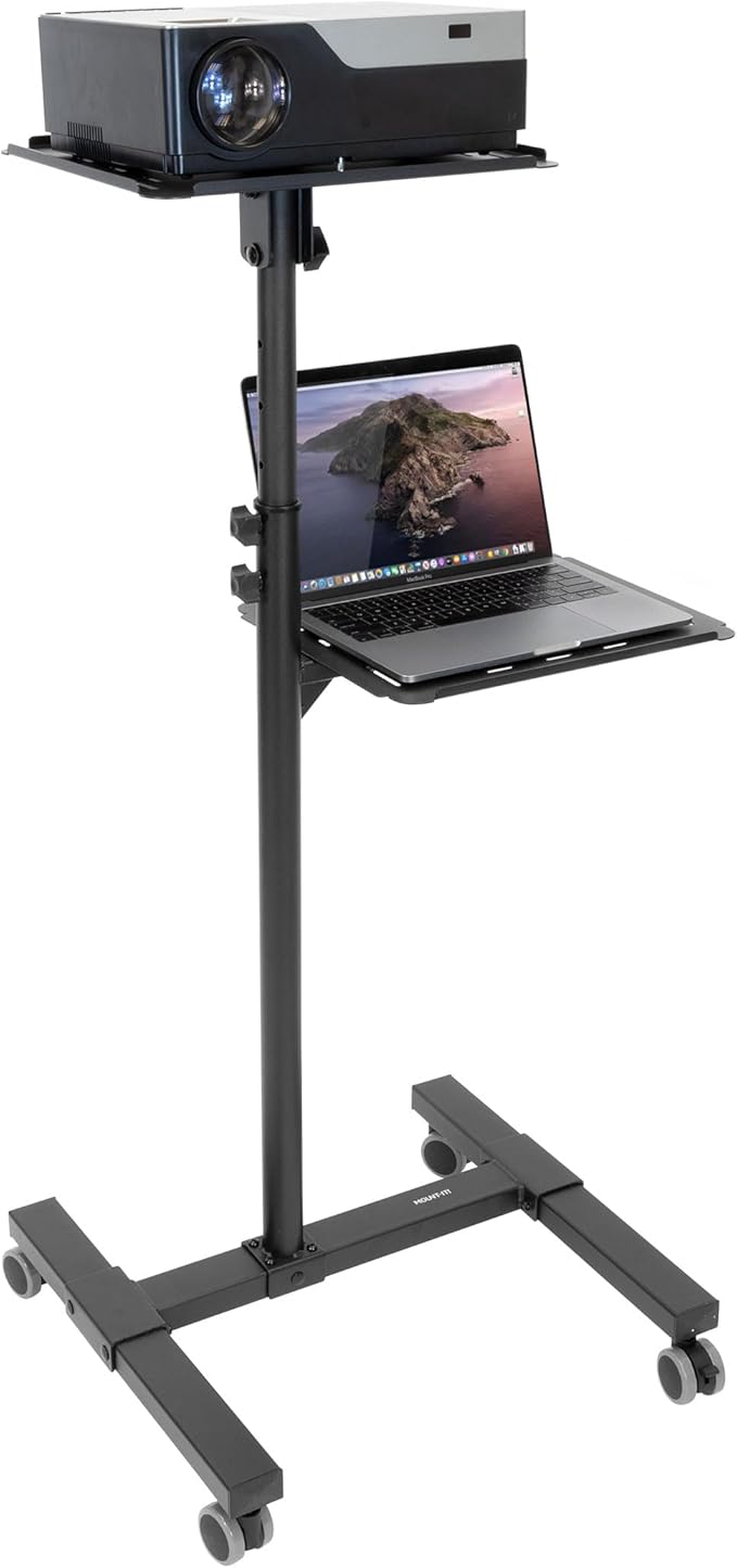 Mount-It! Mobile Projector and Laptop Stand, Rolling Cart
