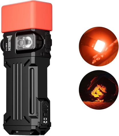 WUBEN AC3 Flashlight Diffuser Durable, Lamp Caps for X2Pro/X4 Flashlight, for Camping, Emergencies and Outdoor (Red)