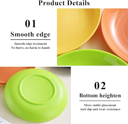 Evanda Camping Cutlery Set, Reusable Light Weight Mug, Plate and Stainless Steel Cutlery Set with Black Bag, Dishwasher Safe
