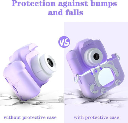 Kids Camera Toys for 3 4 5 6 7 8 9 10 11 12 Years Old Boys/Girls, Kids Digital Camera for Toddler with Video, Birthday Festival for Kids, Selfie Camera, 32GB TF Card