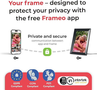 Digital Picture Frame, 10.1'' Frameo Digital Frame Wifi, 32GB Memory, 1280*800