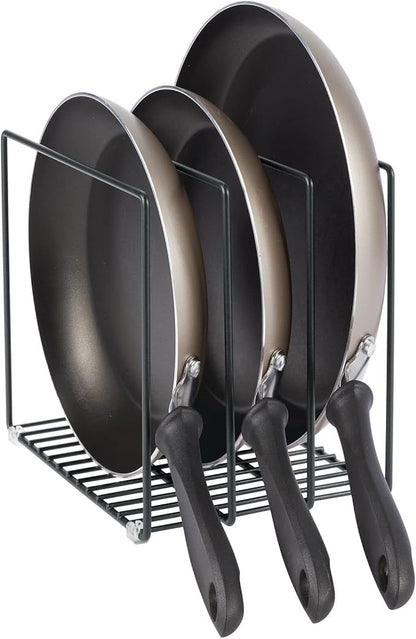 mDesign Steel Storage Tray Organizer Rack