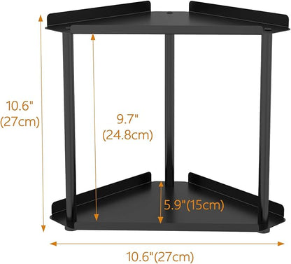 Jesginboo 2 Tier Bathroom Counter Organizer, Vanity Organizer Corner Shelf